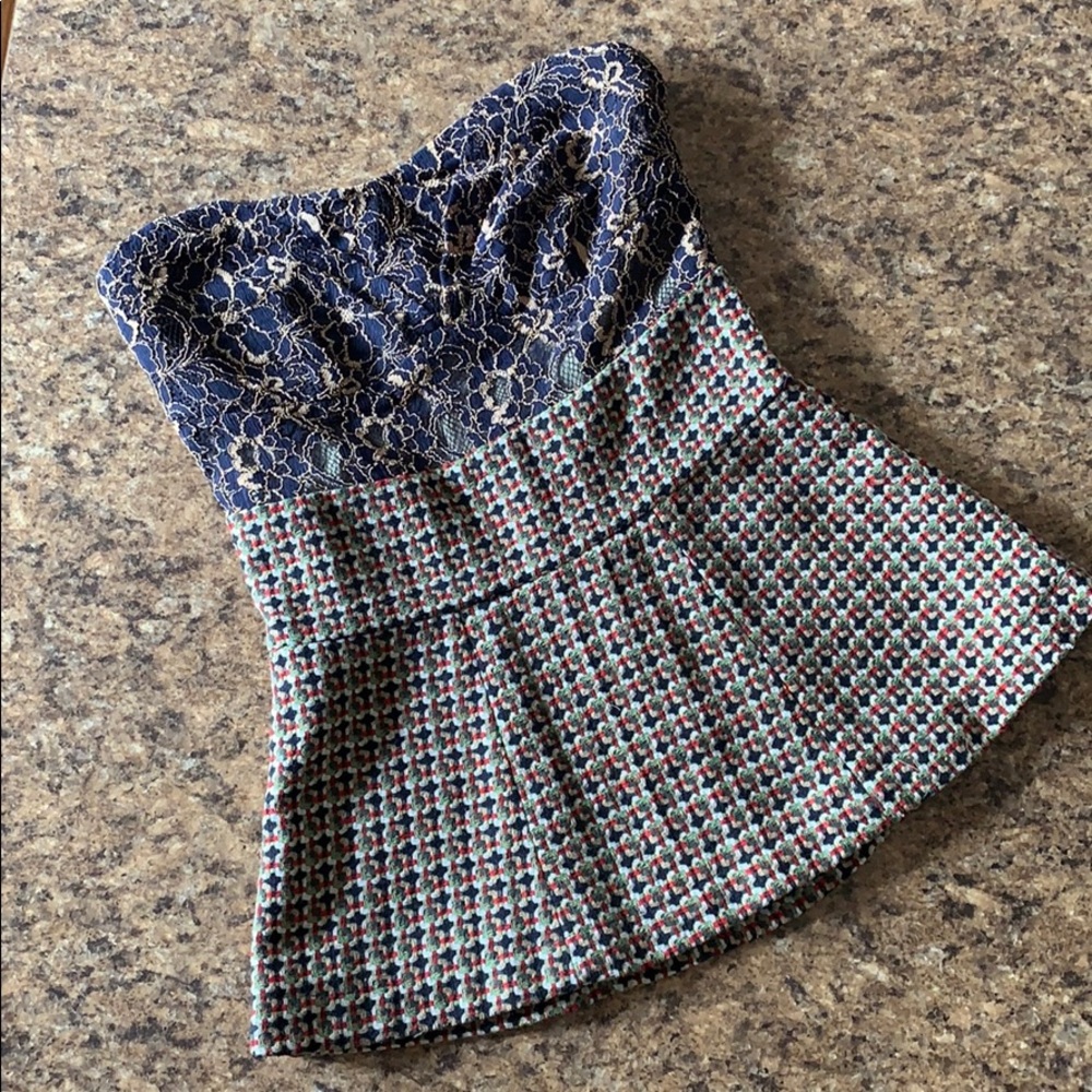 Strapless Boutique Peplum top!